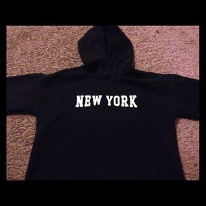 Black cropped hoodie for ages 11 12